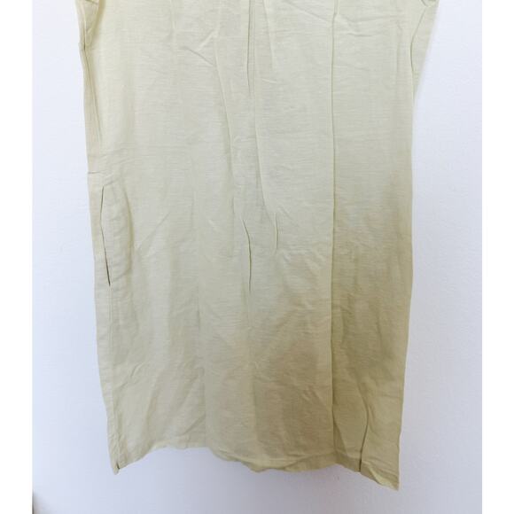 Liz Claiborne Linen Blend Dress Butter Yellow Size M Lagom Summer Coastal - Picture 8 of 8